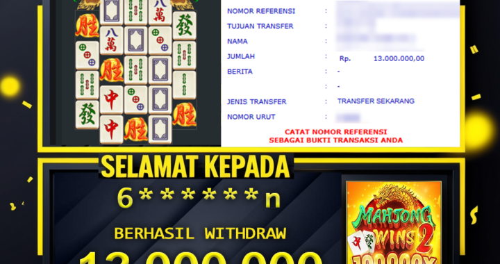 SELAMAT KEPADA ID 6*****n BERHASIL WITHDRAW Rp.13.000.000