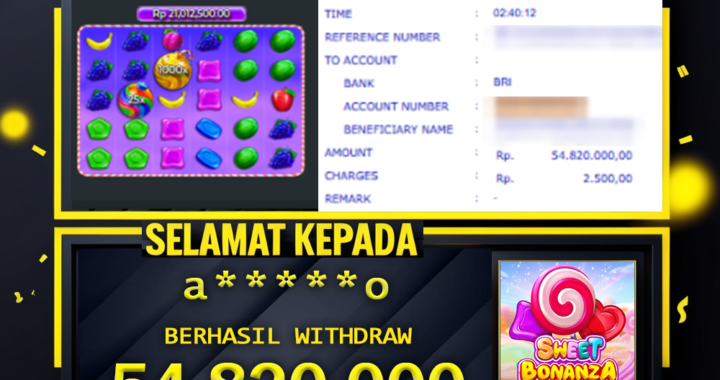 SELAMAT KEPADA ID a*****o BERHASIL WITHDRAW Rp 54.820.000