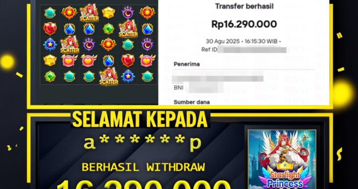 SELAMAT KEPADA ID a*****P BERHASIL WITHDRAW Rp 16.290.000