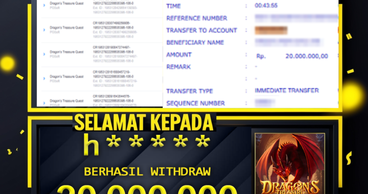 SELAMAT KEPADA ID h***** BERHASIL WITHDRAW Rp. 20.000.000