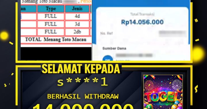 SELAMAT KEPADA ID s****1 BERHASIL WITHDRAW Rp14.056.000