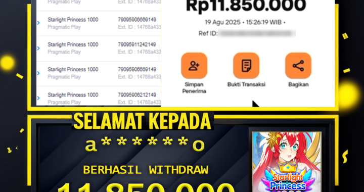 SELAMAT KEPADA ID a****o BERHASIL WITHDRAW Rp.11.850.000