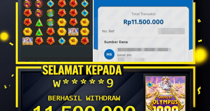SELAMAT KEPADA ID w*****9 BERHASIL WITHDRAW Rp 11.500.000