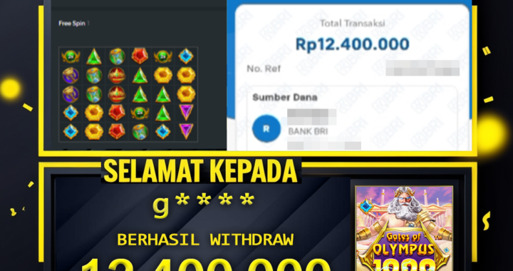 SELAMAT KEPADA ID g***** BERHASIL WITHDRAW Rp.12.400.000