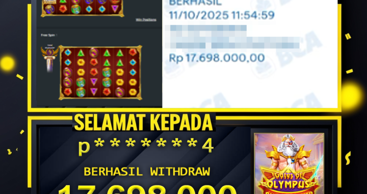 SELAMAT KEPADA ID p****4 BERHASIL WITHDRAW Rp.17.698.000