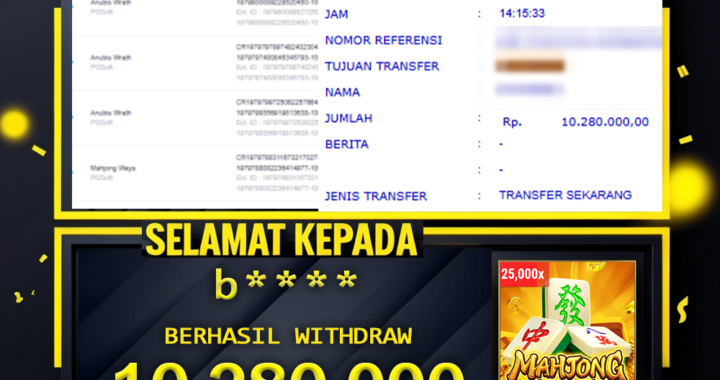 SELAMAT KEPADA ID b***** BERHASIL WITHDRAW Rp.10.280.000
